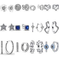 Wave Hoop Earrings Charms Fit 925 Original Charm Women 925 Silver Hot Sale Earrings DIY Jewelry Gift 2025 New in
