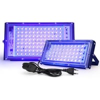 UV LED Black Light 200W 300W UV Curing Lamps Waterproof Ultraviolet Fluorescent Flood Lights for Bar Wall Party Halloween Decor