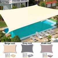 Waterproof Sun Shelter Sunshade Protection Shade Sail Awning Camping Shade Cloth Large For Outdoor Canopy Garden Patio 3x5m 4x5m