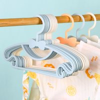 5-50pcs Baby Hangers Portable Plastic Towel Display Scarfs Hangers Windproof Children Coats Hanger Clothing Organizer Wholesale