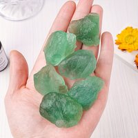 Raw Green Fluorite Stone, Natural Rough Crystals, Reiki Healing Root Chakra Crystal, Grounding Stone, Spiritual Protection Gift image 4
