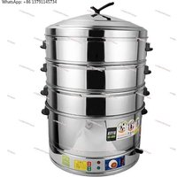 Large Capacity Electric Steamer Multi-Functional Household Steamed Bread Oversized Electric Steamer Machine Commercial Use
