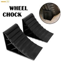 High Quality 2PCS Wheel Chocks Skid Resist Rubber High Strength Car Stopper Control Wheel Alignment Block Tire Support Pad
