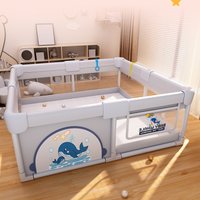 Portable Foldable Baby Playpen Play Yard Indoor Expandable Safety Fence Toddler Gate Easy Assembly Home Living Room Playpen