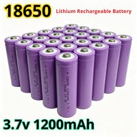 18650 3.7V Lithium Battery 1200mAh Rechargeable Battery Button Top for Electric Toys Headlamp Flashligh Shaver Toothbrush