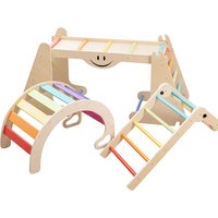 Wooden Toddler Slide Playset Baby Climbing Frame Montessori Sensory Motor Activity Home Compact Foldable Water Slides Slides