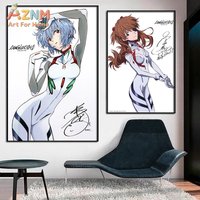 Neon Century Evangelion Final Animation Poster EVA Asuka Ayari 2D Frameless Canvas Painting Bedroom Decoration Peripheral