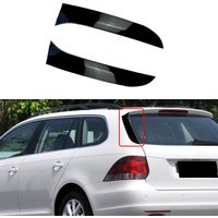 For Volkswagen VW Golf 6 MK6 Variant Wagon Gloss Black Car Rear Window Side Spoiler ABS Rear Canard Splitter Trim Accessories