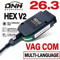 2026 Neuestes VCDS 26.3 HEX V2 OBD2 Diagnosekabel – Mehrsprachiges VAG Scanner-Tool Wesheu VCDS für VW Audi Skoda Fahrzeuge
