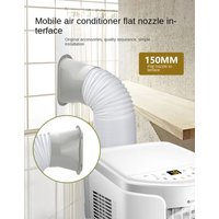 150mm Mobile Air Conditioning Exhaust Duct Flat Mouth Interface, 6-inch Gray ABS Duckbill Fresh Air Connector,Counter-clockwise