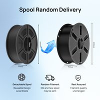 JAYO PLA Filament 5 Rollen 3D-Drucker Filament PLA 1,75mm Passend für die meisten FDM 3D-Drucker Wiederverwendbare Spule mit 3D-Filament-Nachfüllungen 1,1KG/Rolle