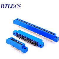 10pcs Flange 805 Card Edge Connector 3.96 mm Pitch 8 12 16 20 24 30 36 44 56 72 Pin PCB Gold Finger Board Slot Wire Solder Type