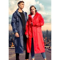Thicken Oxford Women Men Raincoat Waterproof Motorcycle Bicycle Rain Poncho Reusable Hooded Rain Gear Outdoor Travel Rainwear