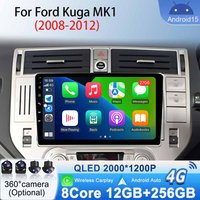 DSP Android 15 for Ford Kuga MK1 2008-2012 Car Radio Stereo GPS Navigation 2K Screen Carplay 4G Wifi Car Video Multimedia Player