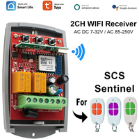 Tuya Wifi SCS SENTINEL Garage Door Remote Control Receiver 433MHz Universal Garage Gate Reveiver 12V 24V 220V Switch Relay
