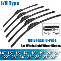 U-type Universal Soft Rubber 1PC Car Windshield Wiper Blades Car Wipers 14"15"16"17"18"19"20"21"22"23"24"25"26"27"28"