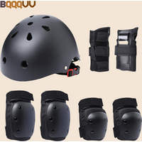7PCS/Set Teens Adult Knee Pads Elbow Pads Wrist Guards Helmet Protective Gear Set for Roller Skating, Skateboarding, Cycling