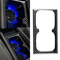 Carbon Fiber Car Interior Console Water Cup Holder Panel Trim Cover Sticker For Honda Civic 8th 2006 2007 2008 2009 2010 2011
