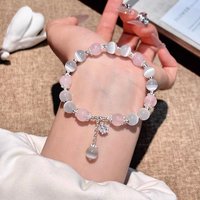 Niche Design Star Chain Tassel Bracelet for Women Fantasy Blue Crystal Beads Elastic Rope Bracelet Best Friend Jewelry Gifts