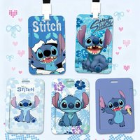 Cute S-Stitch Print Card Printed Tag Holder With Detachable Lanyard, Business Employee ID Card Holder