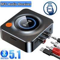 New NFC Bluetooth 5.1 Receiver Car NFC Stereo AUX 3.5mm Jack RCA Optical Bluetooth Audio Wireless Adapter Wireless Car Kit image 4