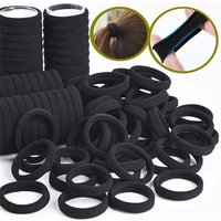 50/100pcs Black Hairband Hair Bands High Elastic Rubber Band Hair Ties Ponytail Holder Scrunchies Accessorie for Girls Women