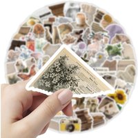 100-Pcs Vintage Style Sticker Pack - Retro Aesthetic Decals for Journals & Scrapbook DIY LanLanStickersWorld Store