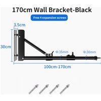 170cm 135cm Heavy Wall Mount Boom Arm Projector Bracket for Photography Studio Softbox Video Strobe Ring Lights