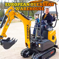 Customization New Excavator Long Arm 1200 Kg Crawler Micro Digger 1.2Ton Mini Excavator Sale
