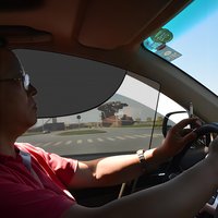 Magnetic Car Personality Sunshades Double Layer Auto Black UV Protection Film Car Window Mesh Sunshade Cover Auto Glass Curtain