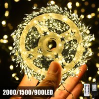 Lampki LED w kształcie petard, zasilane DC, z pilotem, girlanda na Halloween, lampki dekoracyjne na wesele, imprezę, Boże Narodzenie, EU/US