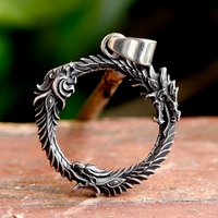2025 NEW Men's 316L stainless-steel VIKING round dragon head Pendant Necklace for teens punk Animal Jewelry Gift free shipping