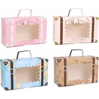 5/10Pcs Suitcase Gift Box Candy Chocolate Wedding Travel Bag Gift Box PVC Window Packaging Boxes Kids Bithday Party Decoration