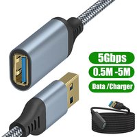 USB 3.0 Male-To-Female Extension Cable High-Speed Transmission Data Cable For Computer Camera Printer TV Extension Braided Cable
