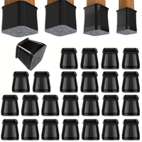 8/16/24PCS Chair Leg Floor Protectors for Hardwood Floors, Thick Silicone Rubber Covers, Scratch-Resistant & Noise Reducing