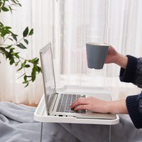 Cup Holder Portable with Stand Bed Table Foldable Laptop Bed Desk Lap Desk