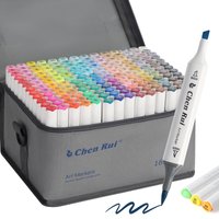 Chen Rui 48-168 Colors Brush Art Marker Dual Tip Portable Quick-drying Alcohol-based Non-toxic for Coloring Painting Art Crafts