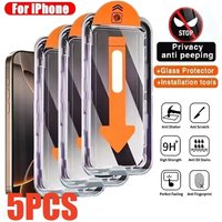 1-5pcs Dust Free Anti-Peeping Tempered Glass For iPhone 17 16 15 13 12 11 Pro Max 17Air XR XS MAX Privacy Screen Protector Film