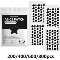 200/400/600/800PCS Black Stars Shaped Hydrocolloid Acne Pimple Patches For Covering Zits Blemishes Spots, Pimple Popper Stickers