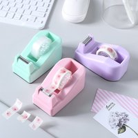 1pc Macaron-Colored Tape Dispenser – Compact Creative Office Tape Cutter (Large-Size)