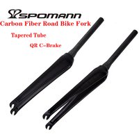 New 700C Road Bike 3K Full Carbon Fibre Fork Tapered Track Fixed Gear Bicycle Carbon Front Fork C Brake wide legs newest