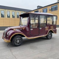 14 Seater Classical Electrified Vintage 4000W Electric Sightseeing Bus Car Retro Cars For Sale Price Dedicated To Attractions