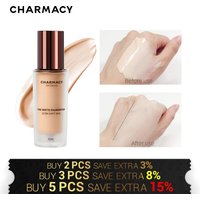 CHARMACY Foundation Makeup Base Liquid Concealer Professional Makeup Long Lasting Oil Control Matte Liquid Foundation Cosmetics