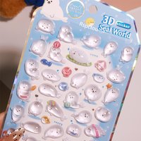 3D Animals Penguin Seal World Relief Stickers Scrapbooking DIY Journaling Stationery Diary Cute Stickers School Supply
