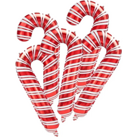 2/5/10pcs 33 INCH Christmas Cane Hotel Shopping Mall Indoor Party Supplies Christmas Aluminum Foil Balloon Handheld Photo Set