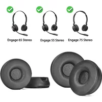Replacement high quality Leather earmuff With Buckle Ear Pads For Jabra Engage 55/Engage 65/Engage 75 Stereo headphones