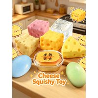 Giant Cheese Squishy Cheese Cube Pinch Decompression Toy Slow Rebound Stress Relief Toys Cute Desk Decoration Fidget Toy Favors