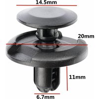 20Pcs For 6.5mm Hole OE: 09409-07332 Auto Bumper Retainer Fasteners Clip Plastic Car Fender Splash Shield Retainer Clip XB25