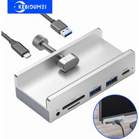 6 Ports Clip Style Docking Station USB 3.0 Hubs 5Gbps Transmission USB C Docking Station USB Splitter for PC Laptop Macbook