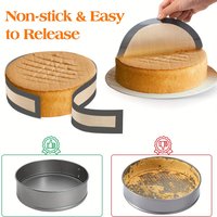 Silicone Baking Pad Suitable for Springform Flat Bottom, Preventing Cake From Sticking To The Bottom and Sides, Easy To Clean